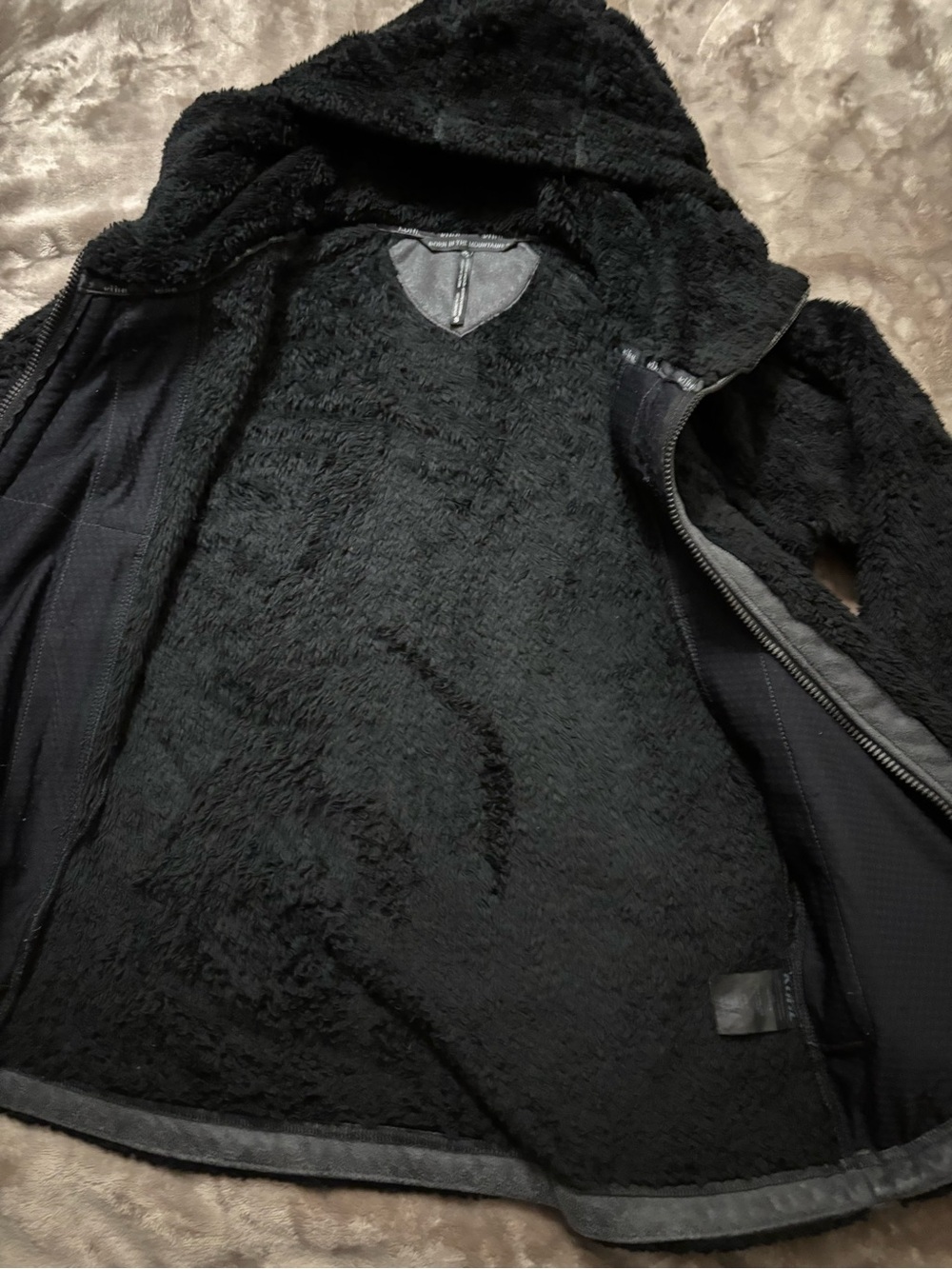 Kuhl Jacket Women’s Size S  Black Fleece Hooded Sherpa Fleece Flight Jacket - Picture 7 of 16